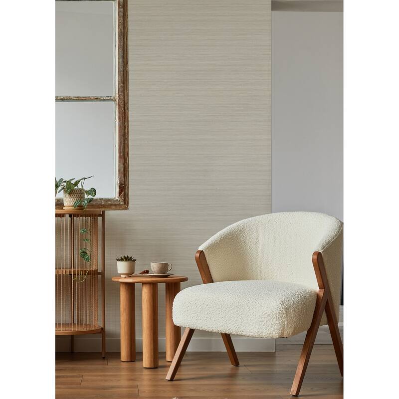 A-Street Prints Shantung Beige Silk Wallpaper