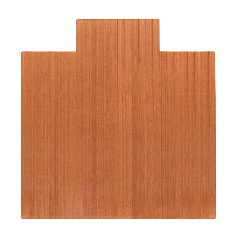 Jani Eco Bamboo Roll-Up Rectangular Chair Mat with Lip - (55 x 57), Eco-Friendly Chair Mat