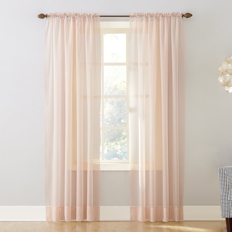 No. 918 Emily Voile Sheer Rod Pocket 1-Piece Curtain Panel, Single Panel