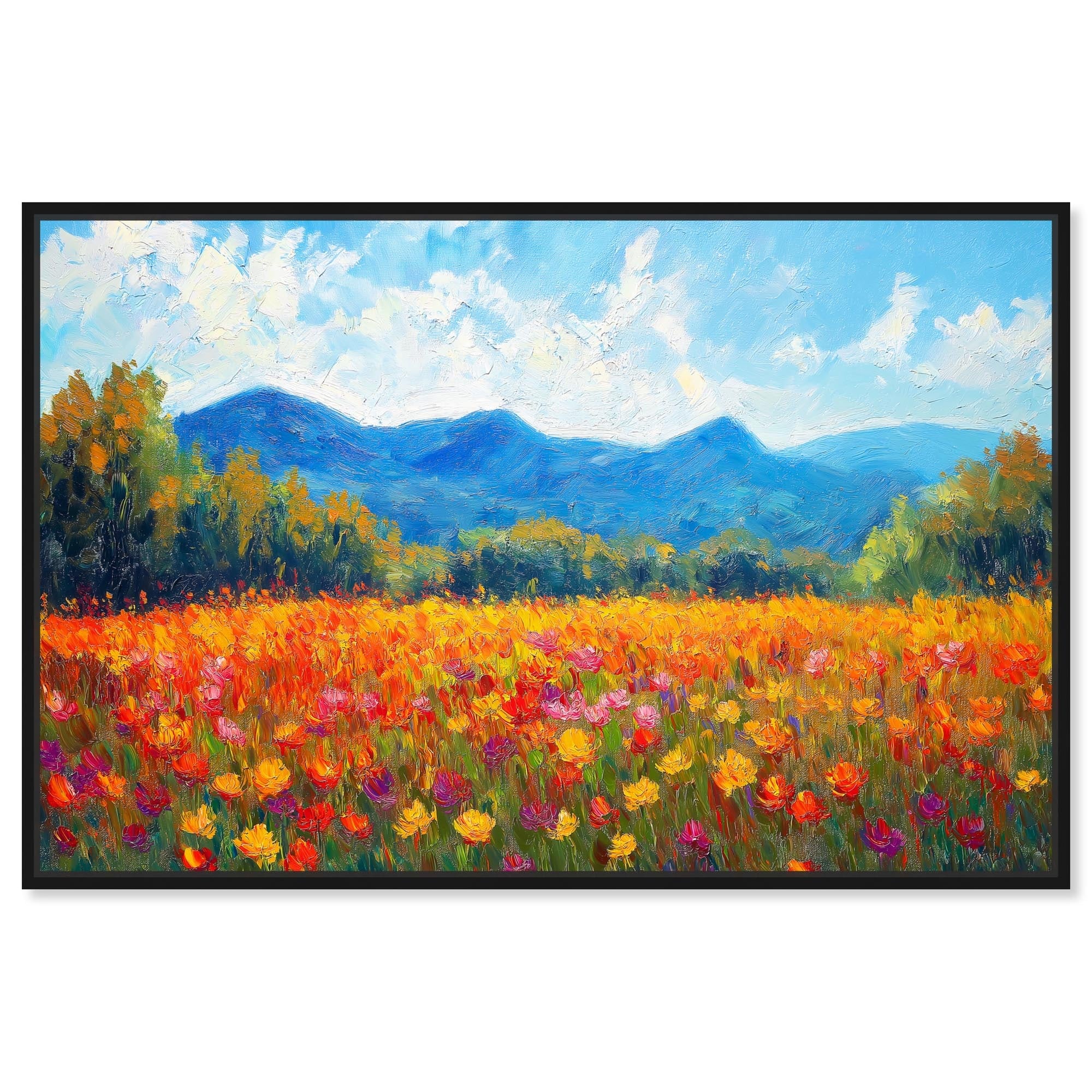 The Colorful Rise Canvas Classic Floral Art by Art Remedy