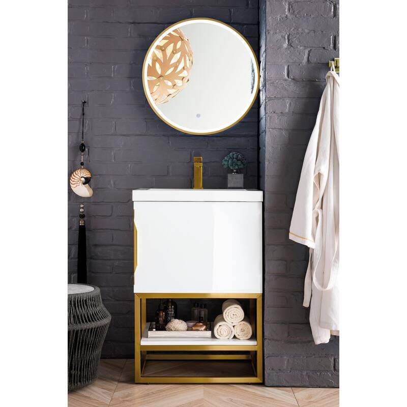 James Martin Vanities 883-V24-RG-WG Columbia 24" Free Standing Single
