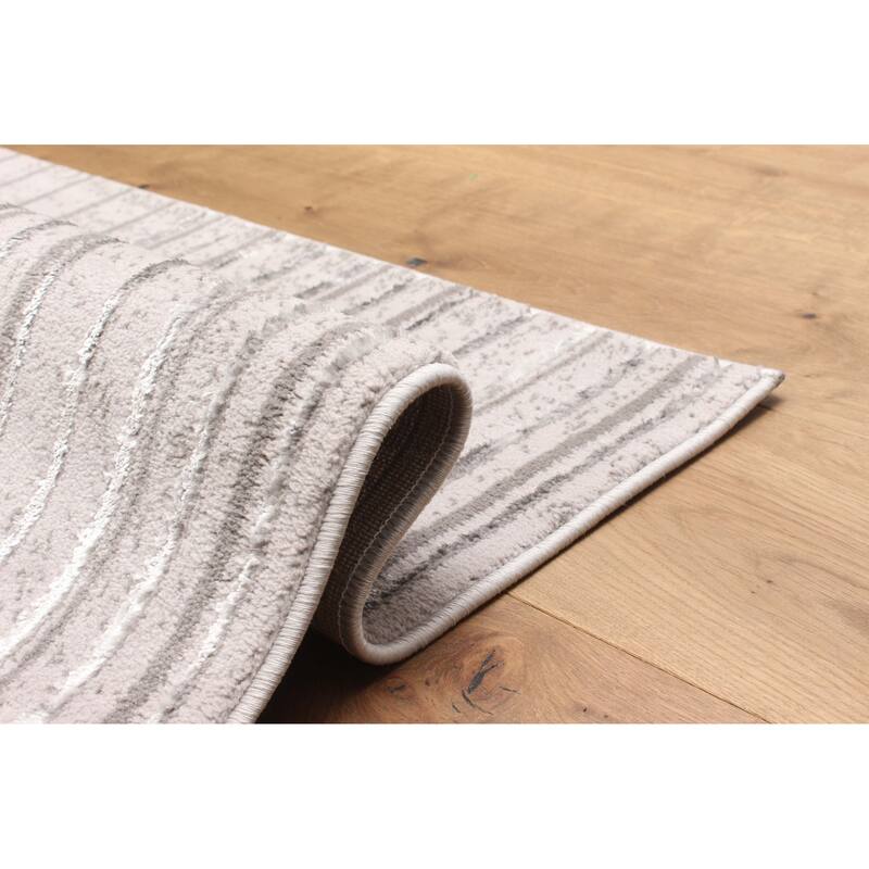 ECARPETGALLERY Machine Made Blythe Grey Area Rug