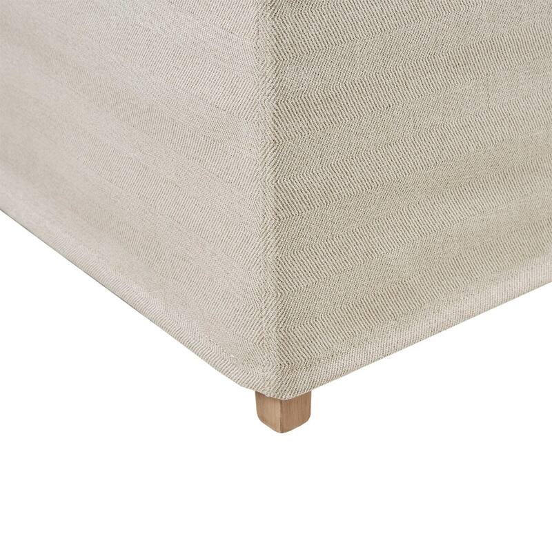 Madison Park Capa Beige Set of 2 High Back Dining Chairs with Skirts