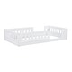 preview thumbnail 7 of 24, Twin Size Floor Platform Bed with Fence Guardrail, Solid Wood Montessori Bed Kids Bed Frame Low Grounded Bed for Toddlers