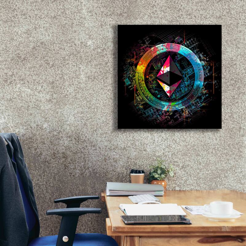 Epic Graffiti 'Ethereum Crypto Power' by Epic Portfolio Giclee Canvas Wall Art