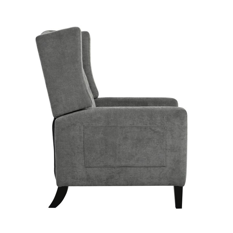 Modern Tufted Push Back Recliner Chair with Foldable Side Table and USB Charging Ports for Living Room or Bedroom