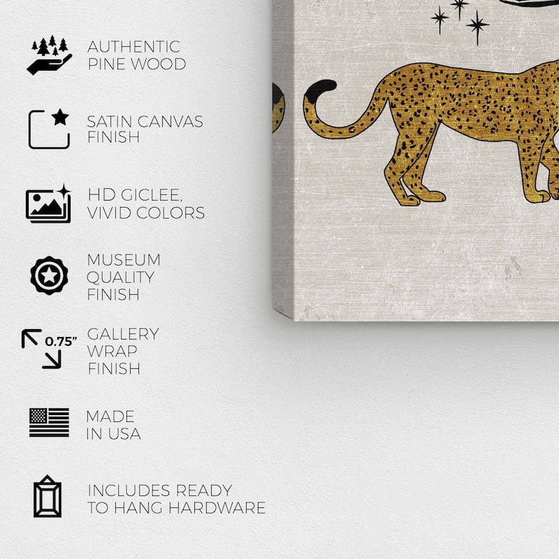 Wynwood Studio Canvas Animals Reflected Feline Brown and Modern & Contemporary Wall Art Canvas Print