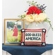 preview thumbnail 2 of 5, 6.5" x 9" God Bless America July Fourth Needlepoint Petite Throw Pillow