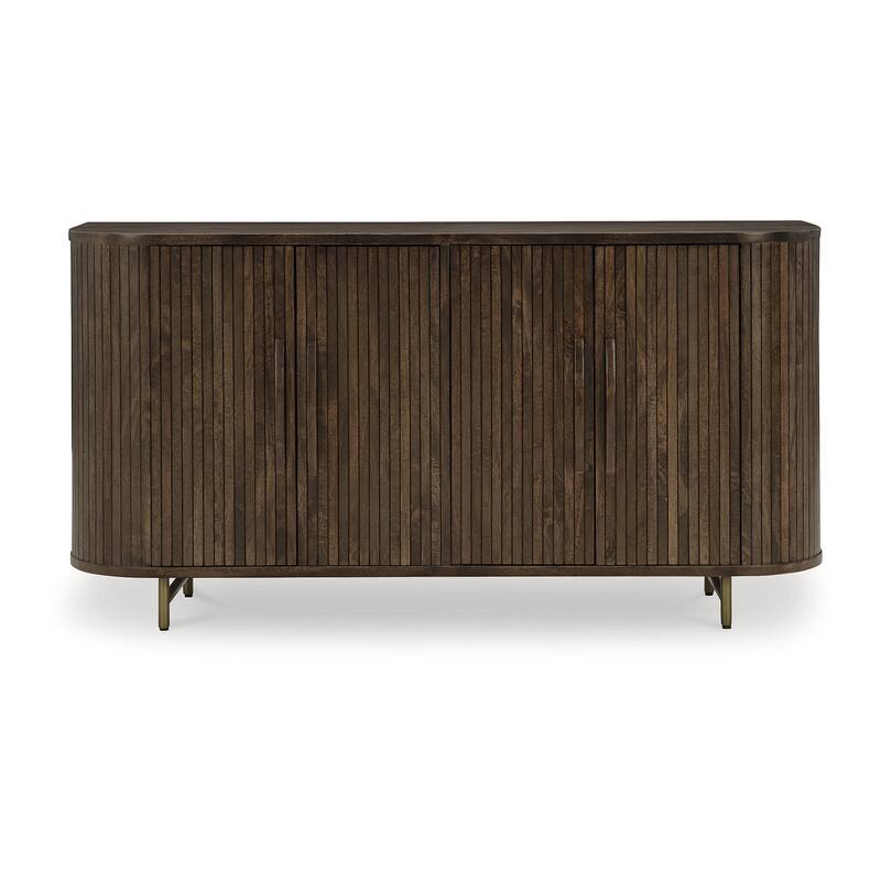 Signature Design by Ashley Amickly Dark Brown Accent Cabinet - 68" W x 18" D x 36.38" H