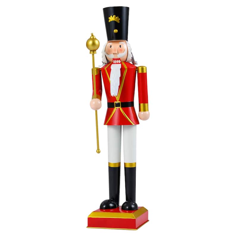 Costway 32.5” Christmas Nutcracker with High Hat & Beautiful Scepter, - See Details