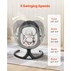 preview thumbnail 5 of 8, Grey Foldable Electric Baby Swing with Music 5 Gentle Swing Speeds and 3 Adjustable Seat - 28.35" L x 24.8" W x 18.5"-27.17" H