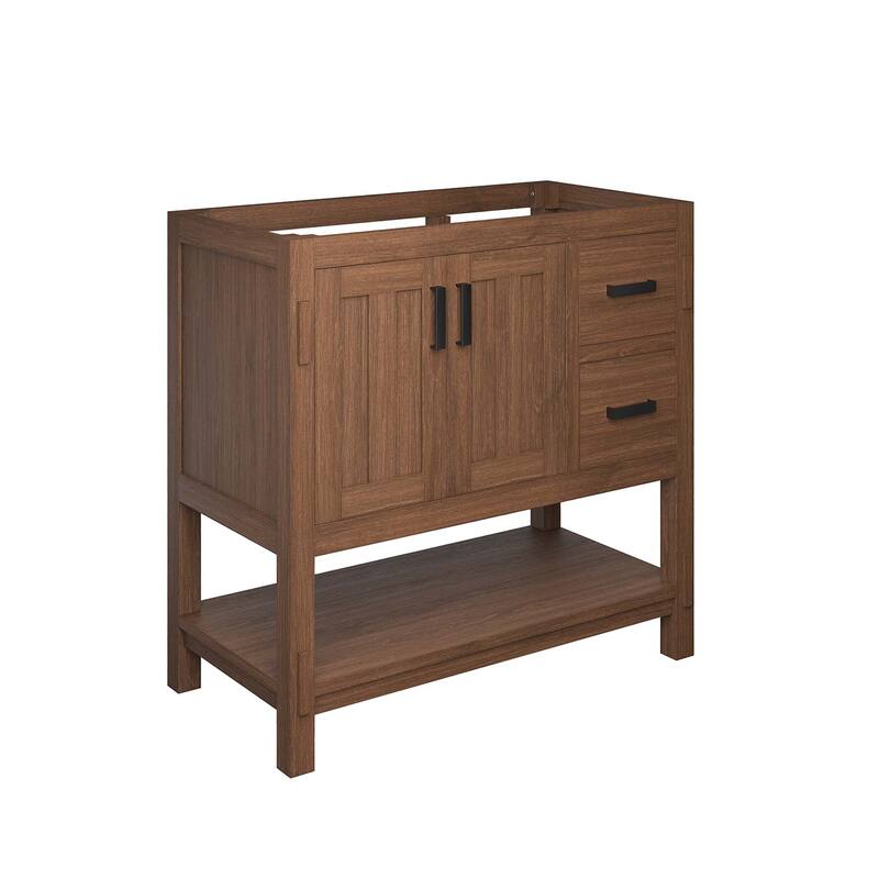 Ashlyn 36" Wood Bathroom Vanity Cabinet (Sink Basin Not Included) - 36 - Walnut