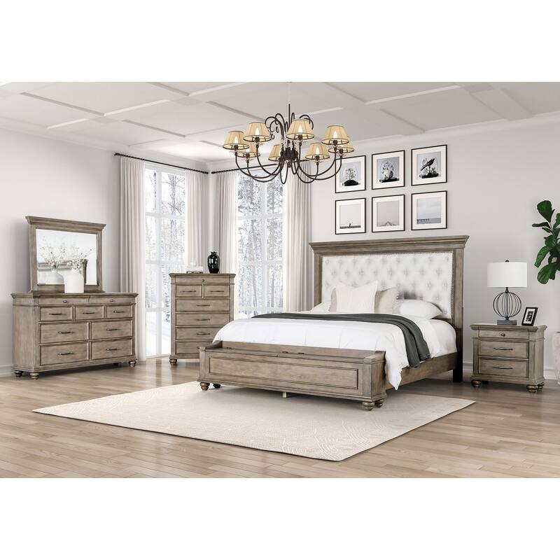 Furniture of America Rubb Aged Oak Wood 7-Drawer Chest
