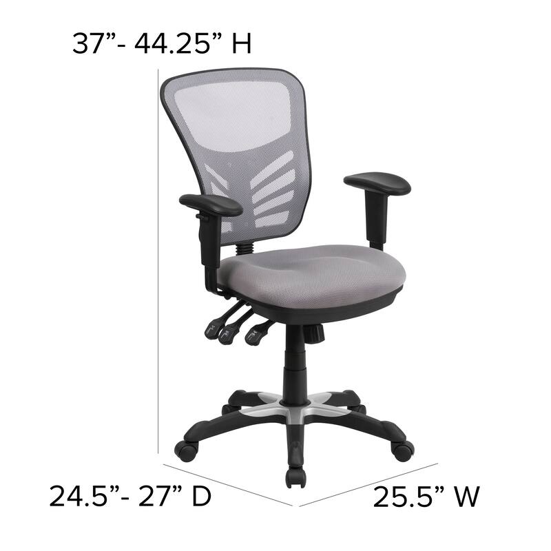 Mid-back Blue Mesh Adjustable Ergonomic Office Chair