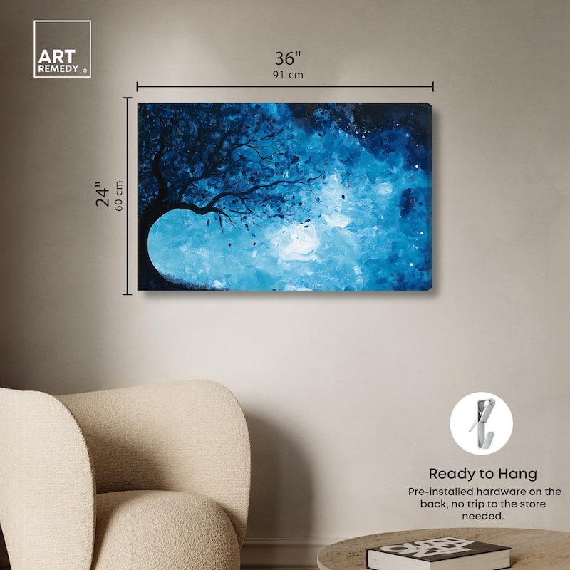 Fire and Ice Tree II Canvas by Art Remedy, Gallery Wrapped