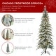 preview thumbnail 6 of 42, Glitzhome Pre-Lit Flocked Pencil Spruce Artificial Christmas Tree with Warm White Lights