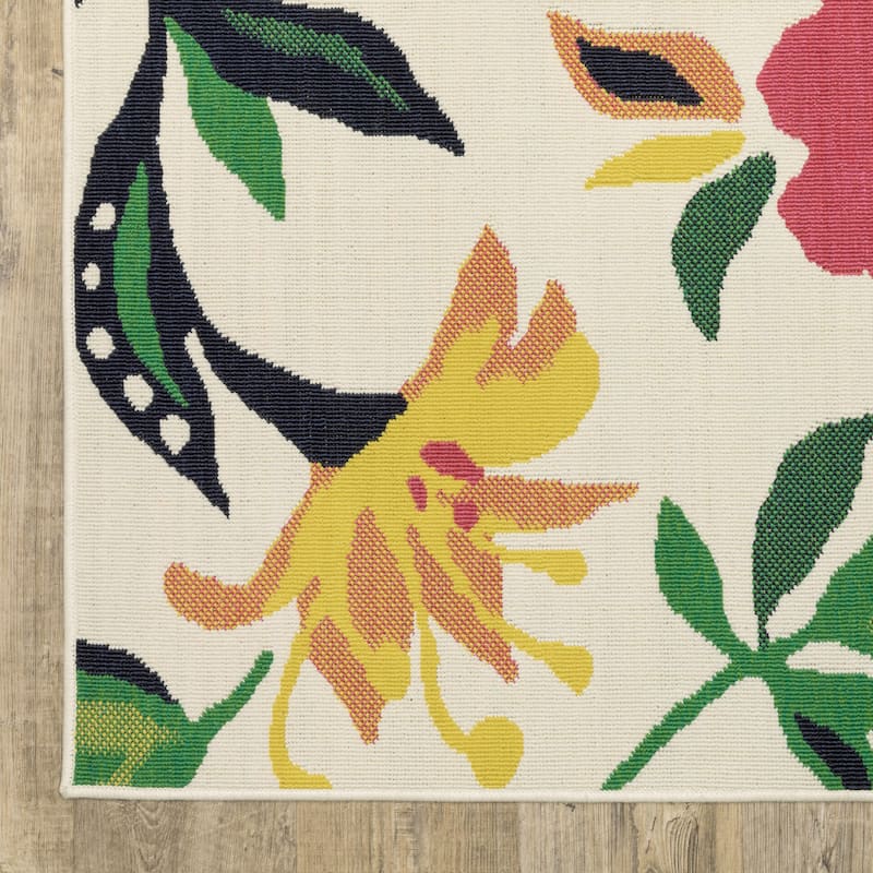 Harlowe Bold Floral Ivory/ Multi Area Rug