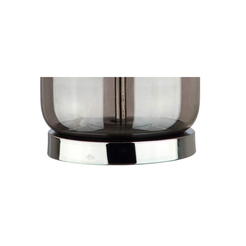 Evelyn 22" Glass LED Table Lamp, Smoked Gray by JONATHAN Y