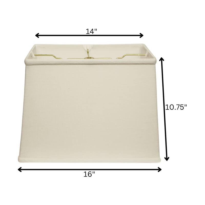 Rectangle Softback Lampshade with Washer Fitter, White