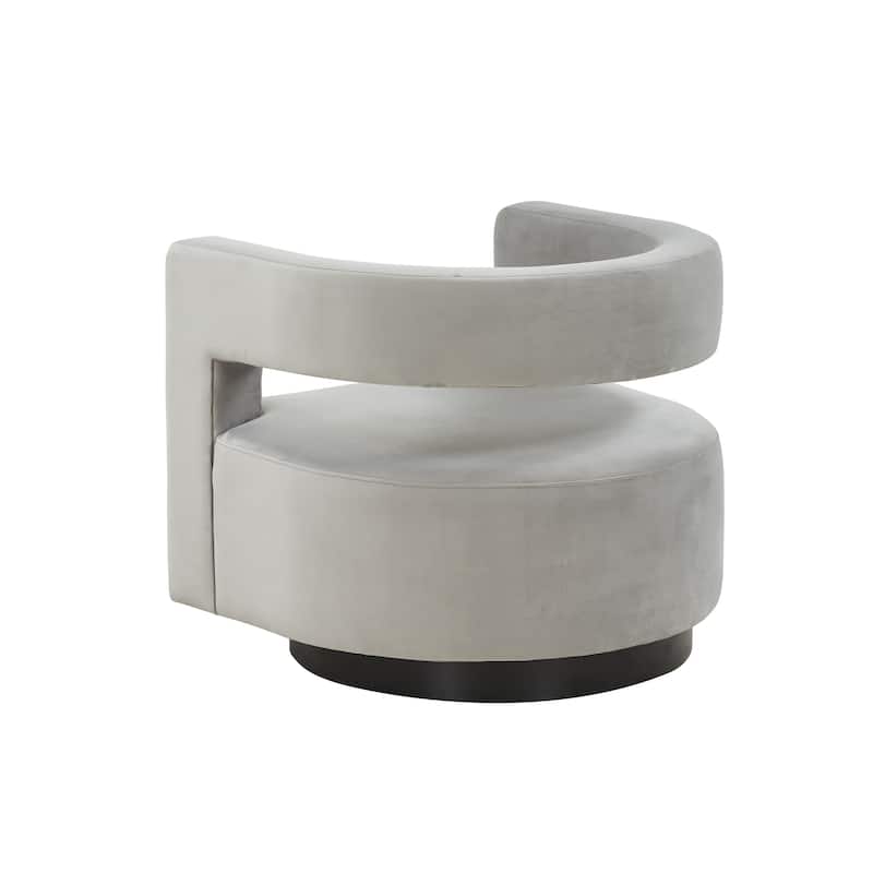 SAFAVIEH Couture Cela Swivel Chair (Fully Assembled) - 31.1" W x 28.4" L x 26.8" H - 31Wx28Dx27H