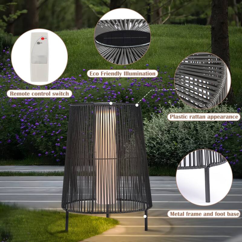 2 Pack Solar Outdoor LED Light Floor Lamp