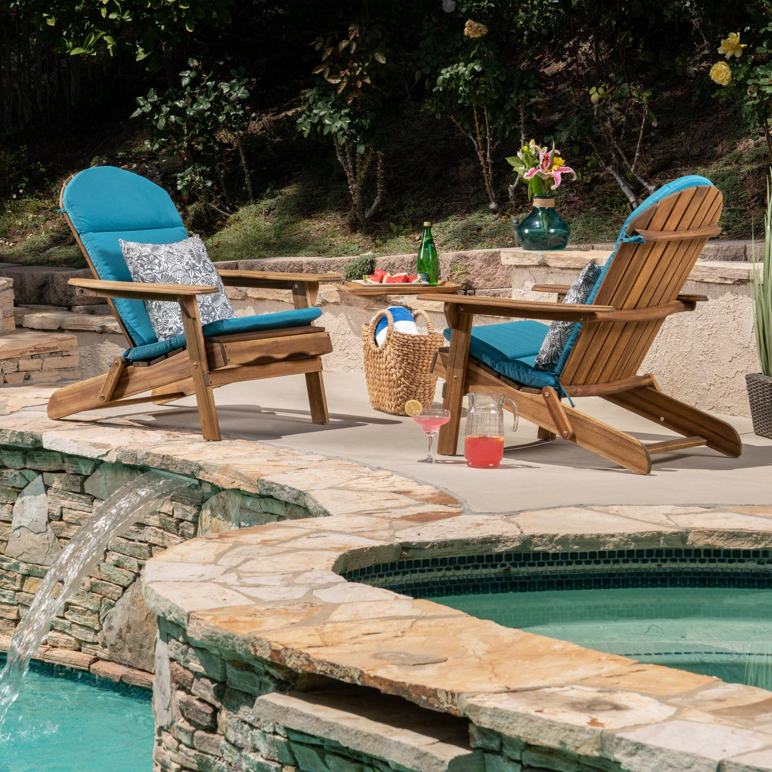 Malibu Adirondack Chair Cushions Set of 2 by Christopher Knight Home