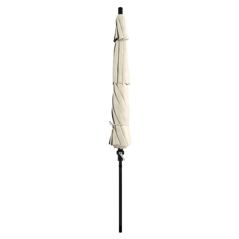 California Umbrella 11' Rd. Alum/Fiberglass Rib Patio Umb,Crank Lift/Collar Tilt, Dbl Wind Vent, Black Finish, Sunbrella Fabric