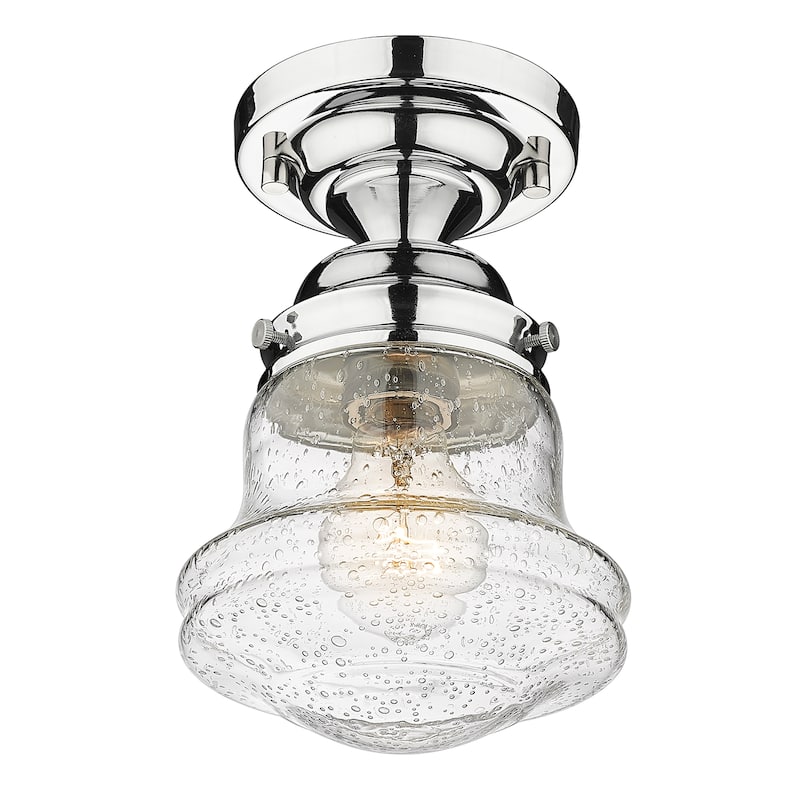 Vaughn 1 Light 6 inch Chrome Flush Mount Light