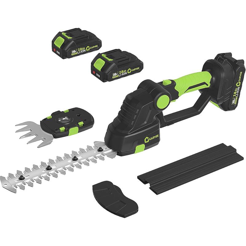 Cordless 2 in 1 Grass Shear Hedge Trimmer for Yards, Gardens, Lawn Care - Green