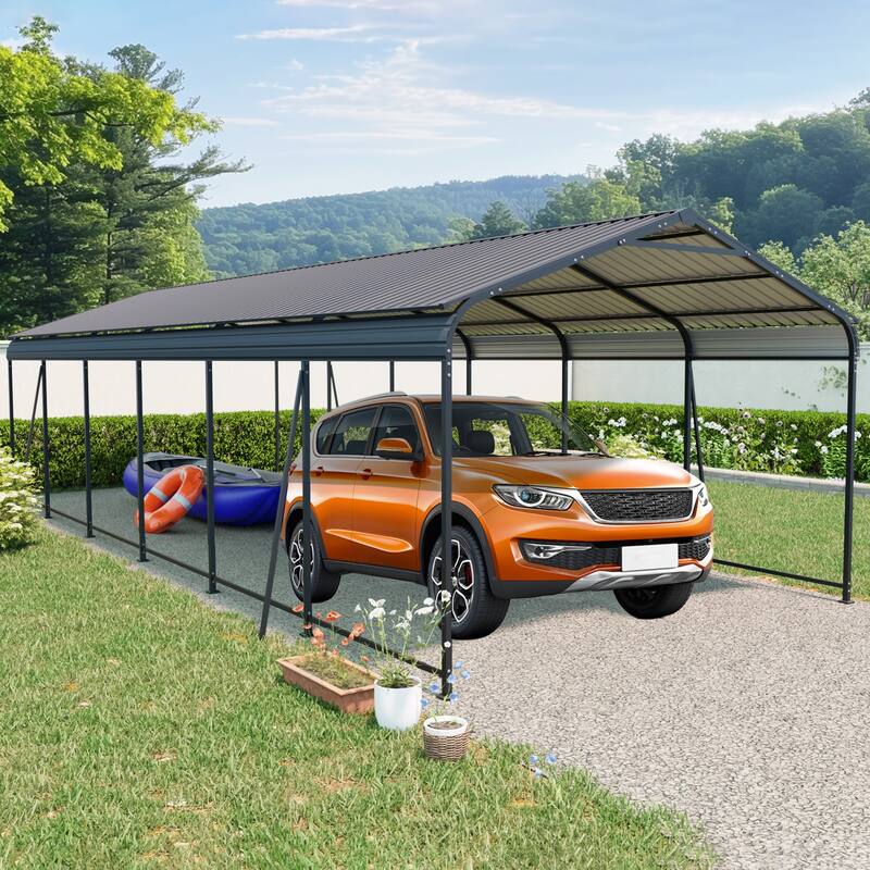 Heavy-Duty Galvanized Steel Carport‌ – Industrial-Grade Metal Shelter for Cars & Trucks with Corrosion-Resistant Frame