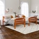 preview thumbnail 7 of 11, Walker Edison Solid Wood Christian Twin Convertible Bunk Bed - Honey