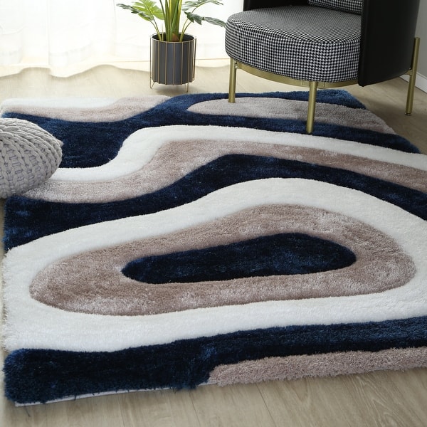 Mda Rugs Mateos Shag Abstract Designe...