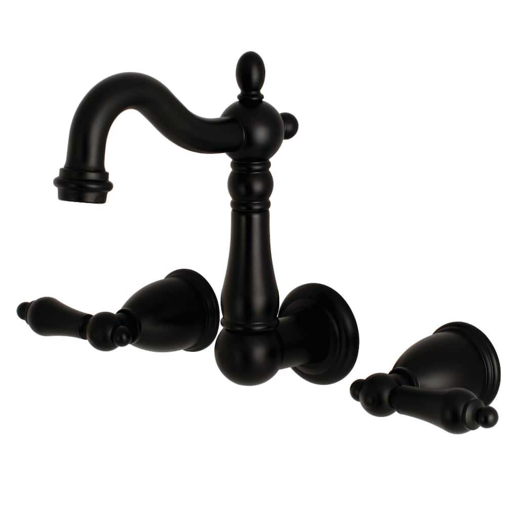 Heritage Two-Handle 3-Hole Wall Mount Bathroom Faucet