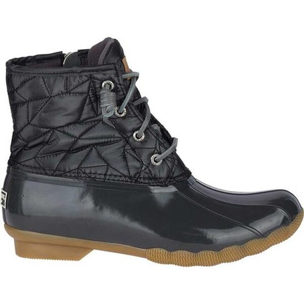 women's saltwater quilted nylon duck boot dark grey