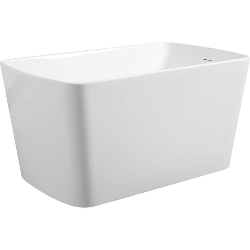 49 in. x 28 in. Acrylic Freestanding Flatbottom Soaking Bathtub