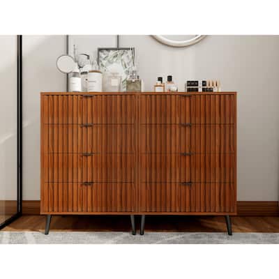 Wooden Chest of Drawers - Spacious Storage Organizer for Bedroom or Living Room, Modern Design with Multiple Compartments,Brown