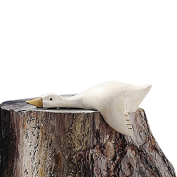 Wood Duck Decoy White 12L x 3.5W