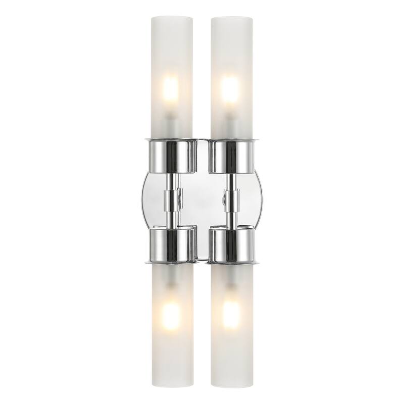 SAFAVIEH Lighting Amala Modern 4-Light 4-inch Wall Sconce (LED Bulbs Included) - 4.3 In. W x 6 In. D x 17 In. H - 4Wx6Dx17H