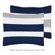 preview thumbnail 5 of 4, Sweet Jojo Designs Navy Blue and Gray Stripe 3-piece Full/ Queen-size Comforter Set