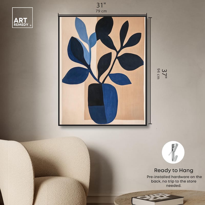Blue Matisse Jar II Canvas by Art Remedy
