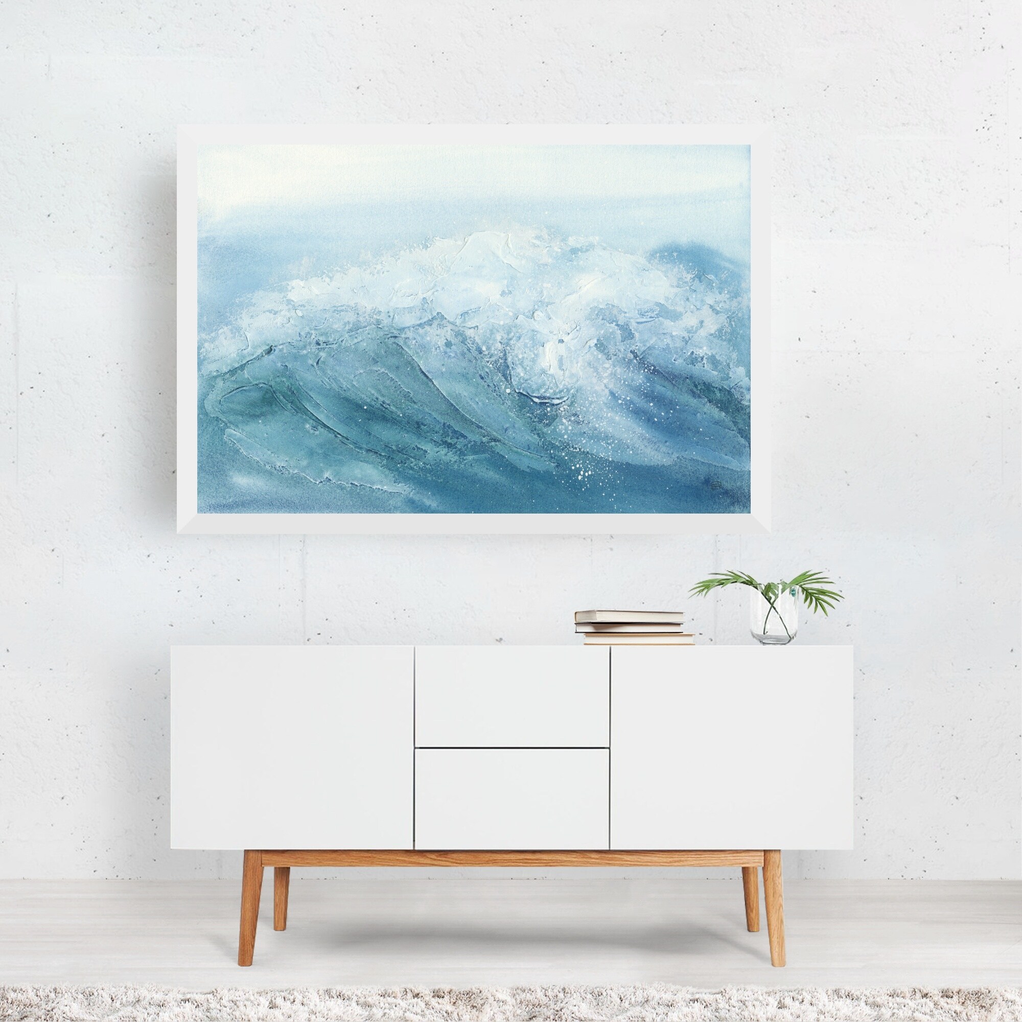 Shop Abstract Beach Coastal Nature Water Framed Wall Art Print