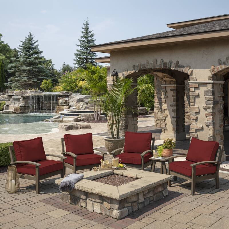 Arden Selections ProFoam Outdoor Plush Deep Seat Set