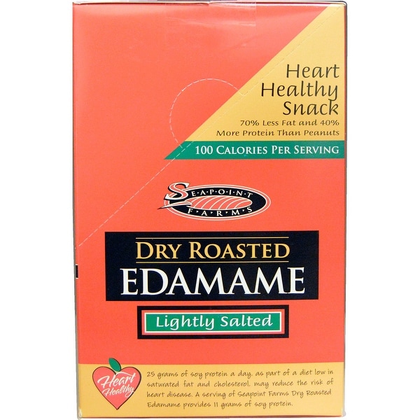Seapoint Farms Edamame - Dry Roasted - Lightly Salted - 1.58 oz - Case of 12