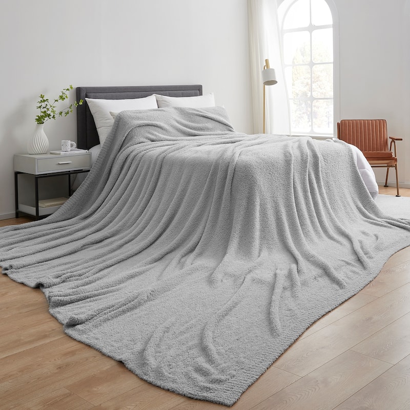 Longer than Long - Coma Inducer® Plush Blanket (115" x 180") - Silver Gray