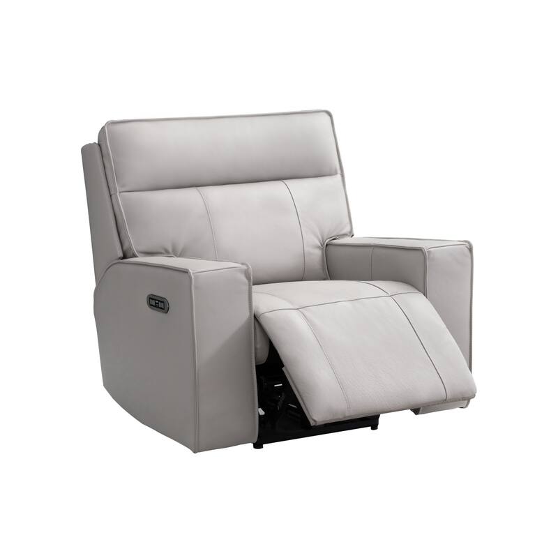 Abbyson Layton Top Grain Leather Dual Power Recliner
