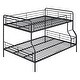 preview thumbnail 9 of 7, Full XL Over Queen Metal Bunk Bed featuring a Full Length Guardrail