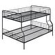 preview thumbnail 20 of 20, Full XL Over Queen Metal Bunk Bed with Ladder & High Guardrail, Heavy-Duty Metal Bunk Bed Dormitory Apartment Iron Frame Bed
