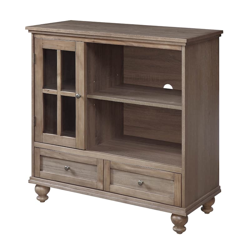 Convenience Concepts Tahoe Highboy 40" 2 Drawer TV Stand with Storage Cabinet and Shelves