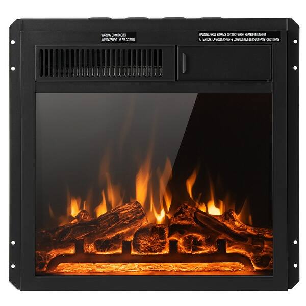 Costway 18'' Electric Fireplace Insert 5100 BTU Freestanding Heater