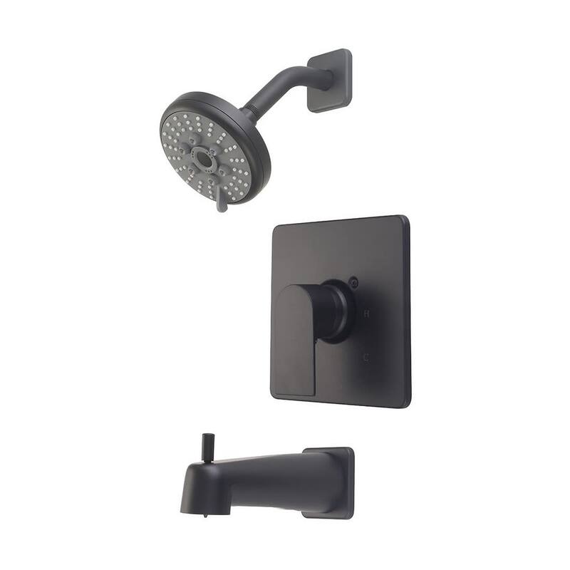 Pioneer Faucets i4 Tub and Shower Trim Package with 1.75 GPM Multi - Matte Black
